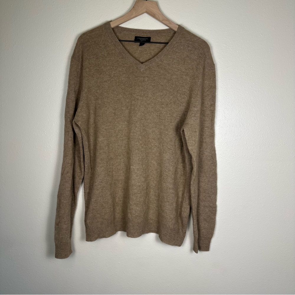 CLUB ROOM Cashmere Men's Large Old Money Quiet Luxury Preppy‎ V-Neck Sweater